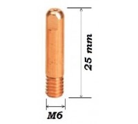 Наконечник Cu-E M6 *25*1,0мм